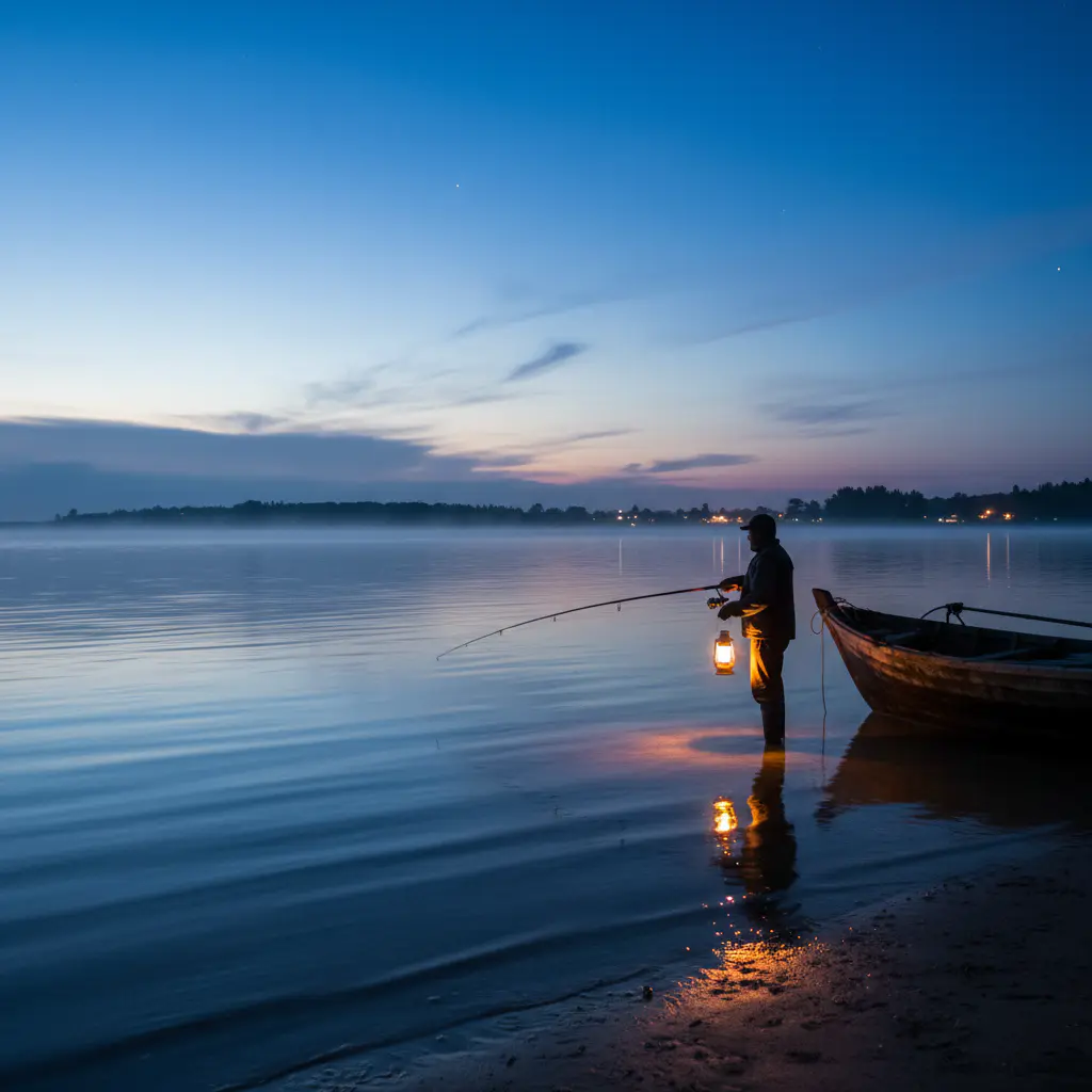 Fishing sunset